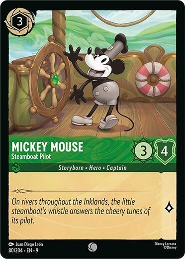 Disney Lorcana - Mickey Mouse - Steamboat Pilot (80/204) (Fabled)