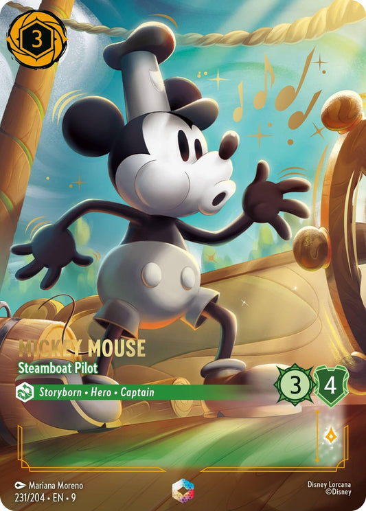 Disney Lorcana - Mickey Mouse - Steamboat Pilot (Enchanted) (231/204) (Fabled)