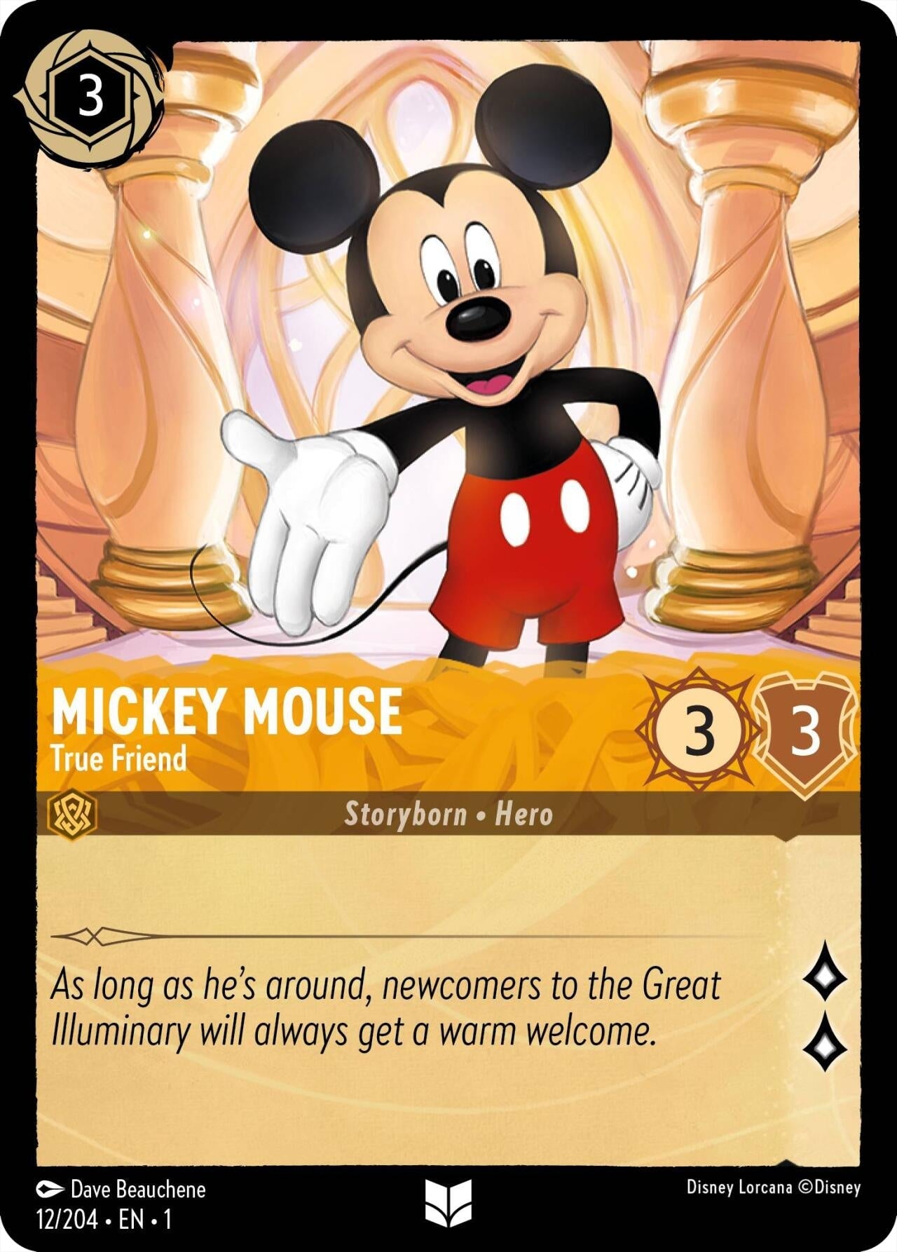Disney Lorcana - Mickey Mouse - True Friend (12/204) (The First Chapter)