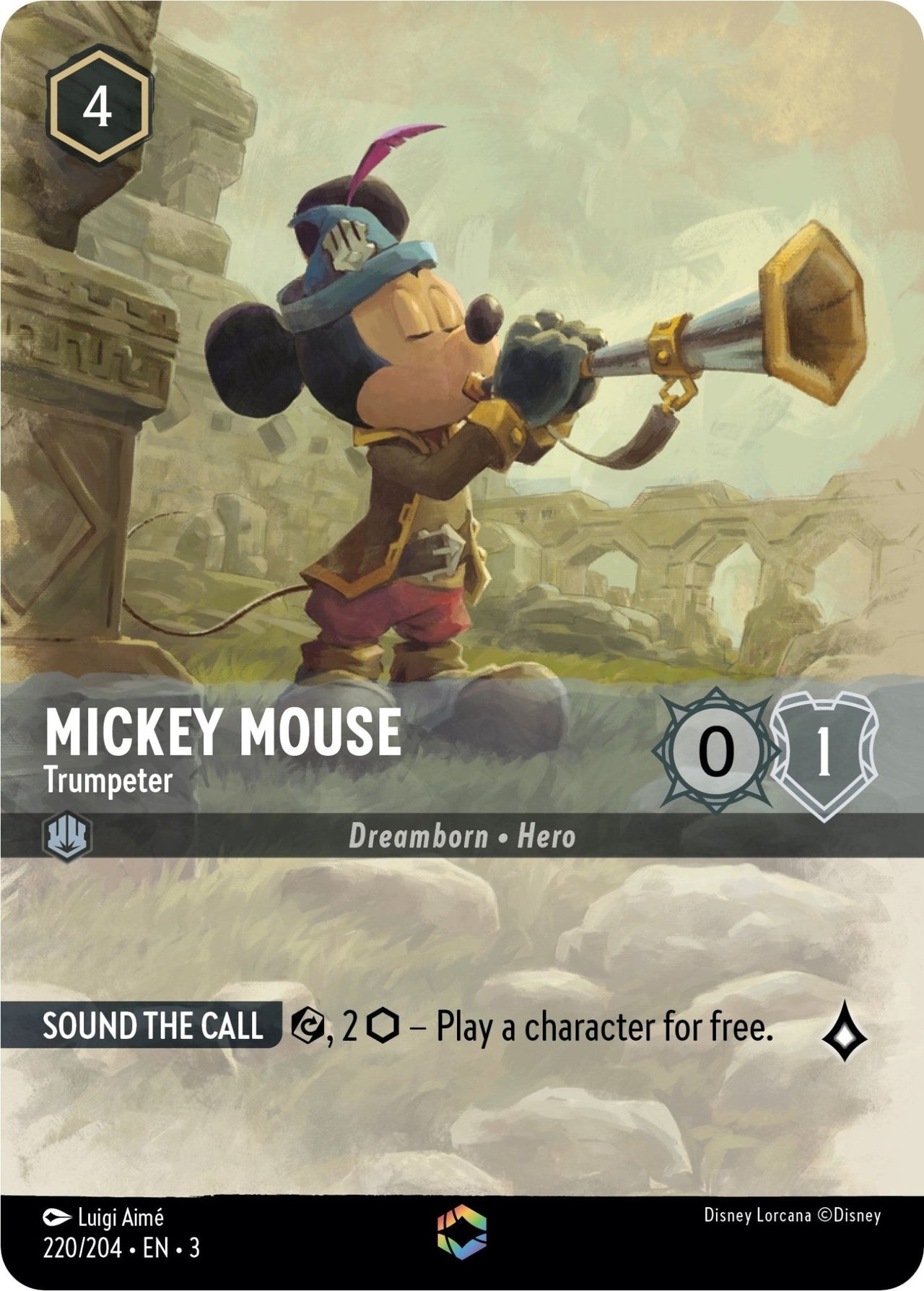 Mickey Mouse - Trumpeter (Enchanted) (220/204) (Into the Inklands) by LAB7 Malta, Europe