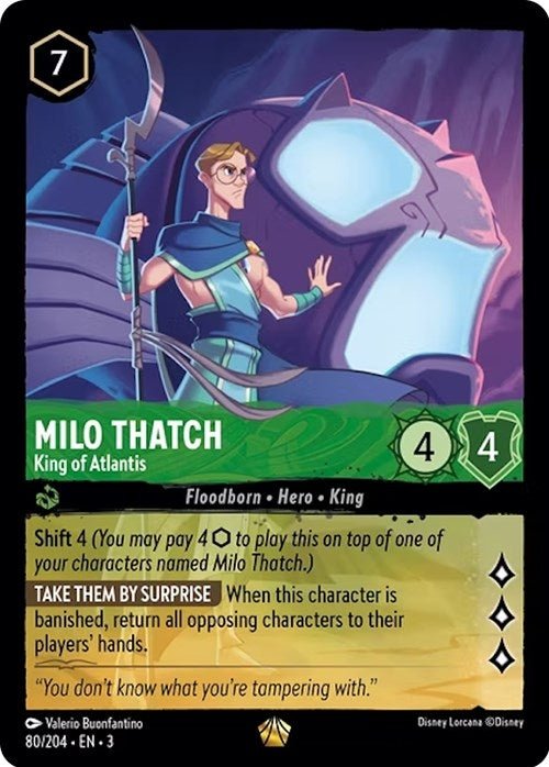 Disney Lorcana - Milo Thatch - King of Atlantis (80/204) (Into the Inklands)