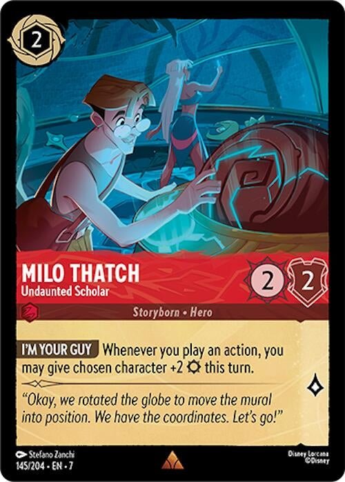 Disney Lorcana - Milo Thatch - Undaunted Scholar (145/204) (Archazia's Island)