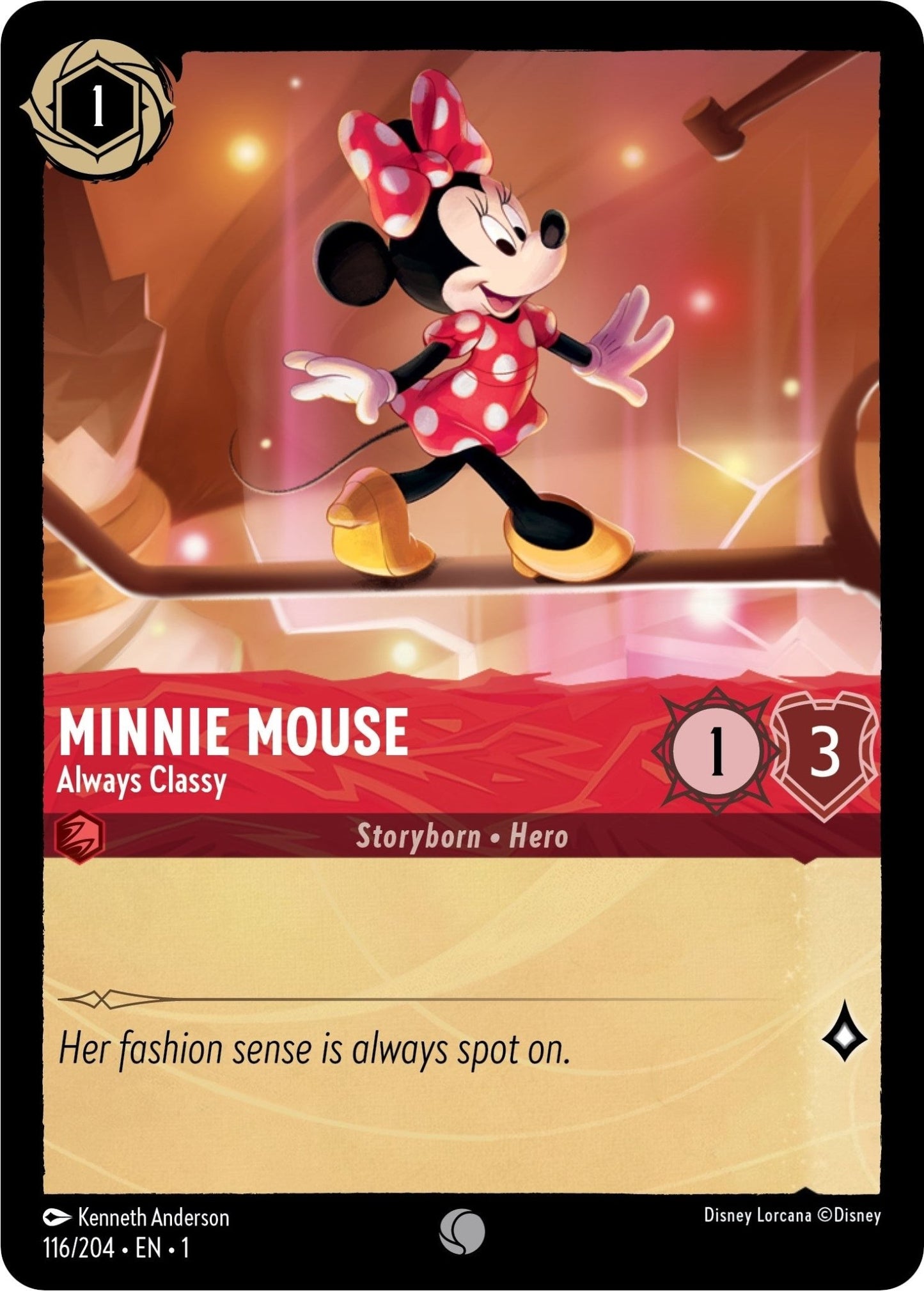 Disney Lorcana - Minnie Mouse - Always Classy (116/204) (The First Chapter)
