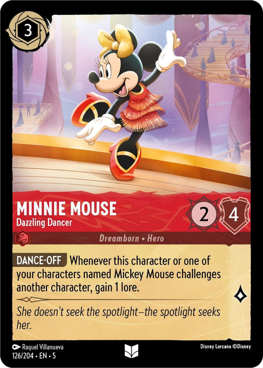 Disney Lorcana - Minnie Mouse - Dazzling Dancer (126/204) (Shimmering Skies)
