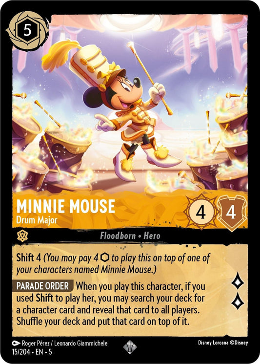 Disney Lorcana - Minnie Mouse - Drum Major (15/204) (Shimmering Skies)