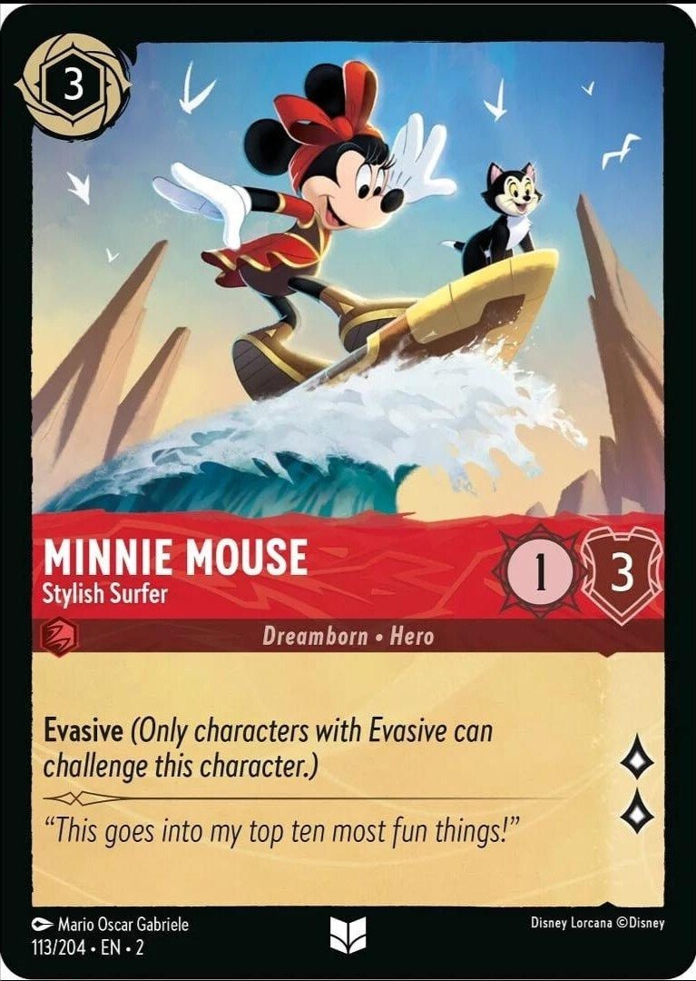 Disney Lorcana - Minnie Mouse - Stylish Surfer (113/204) (Rise of the Floodborn)