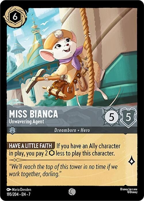 Disney Lorcana - Miss Bianca - Unwavering Agent (195/204) (Archazia's Island)