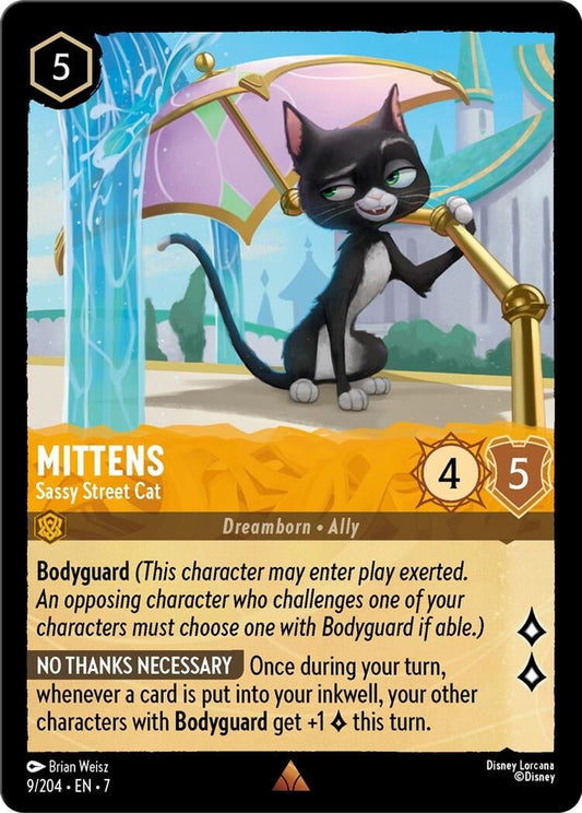 Disney Lorcana - Mittens - Sassy Street Cat (9/204) (Archazia's Island)
