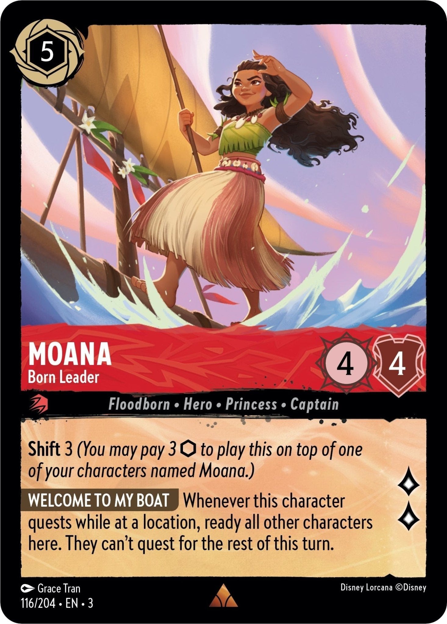 Disney Lorcana - Moana - Born Leader (116/204) (Into the Inklands)