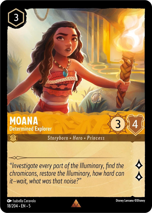 Disney Lorcana - Moana - Determined Explorer (18/204) (Shimmering Skies)