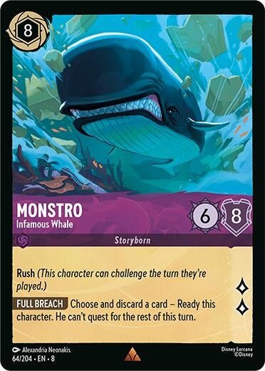 Disney Lorcana - Monstro - Infamous Whale (64/204) (Reign of Jafar)