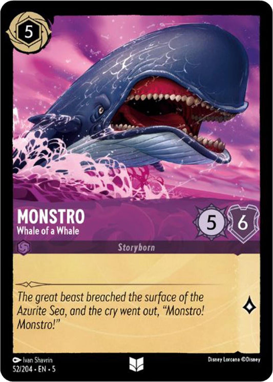 Disney Lorcana - Monstro - Whale of a Whale (52/204) (Shimmering Skies)