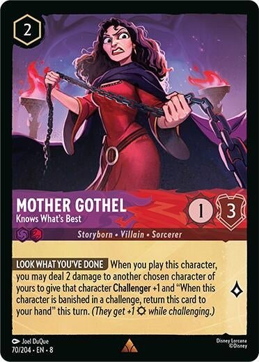 Disney Lorcana - Mother Gothel - Knows What's Best (70/204) (Reign of Jafar)