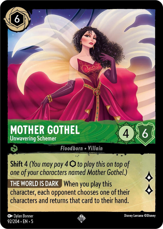 Disney Lorcana - Mother Gothel - Unwavering Schemer (92/204) (Shimmering Skies)