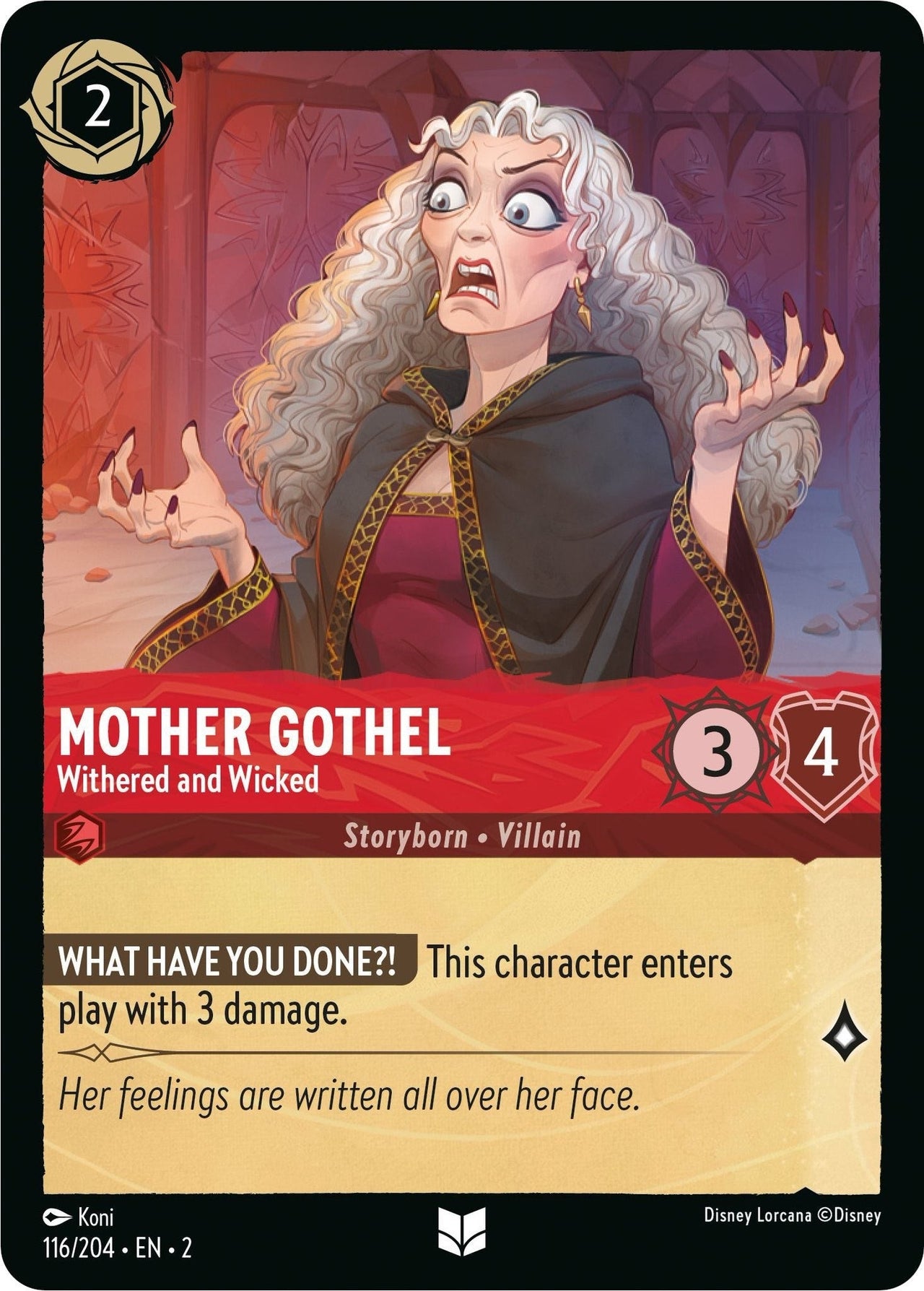 Mother Gothel - Withered and Wicked (116/204) (Rise of the Floodborn) by LAB7 Malta, Europe