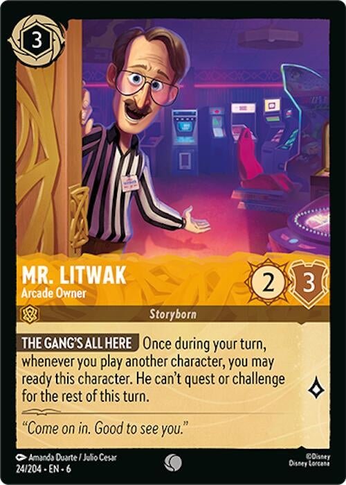 Disney Lorcana - Mr. Litwak - Arcade Owner (24/204) (Azurite Sea)