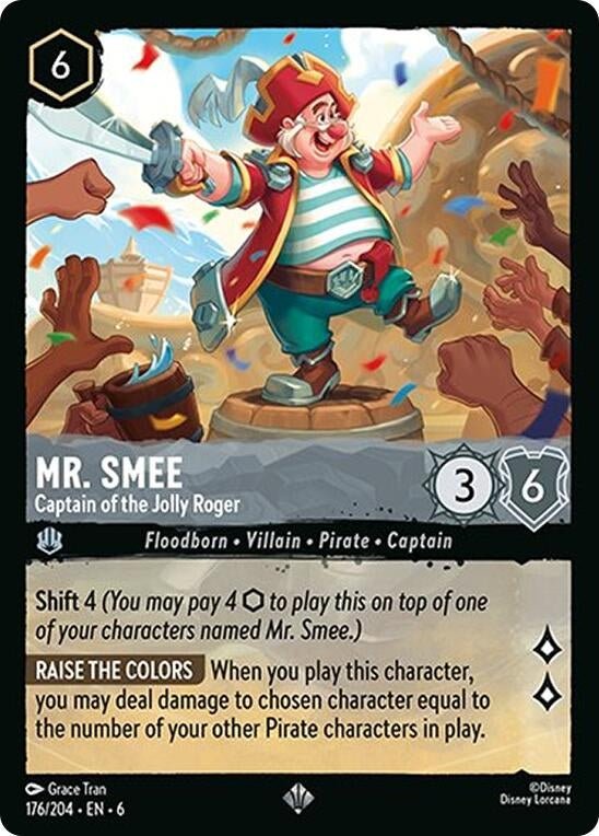 Disney Lorcana - Mr. Smee - Captain of the Jolly Roger (176/204) (Azurite Sea)