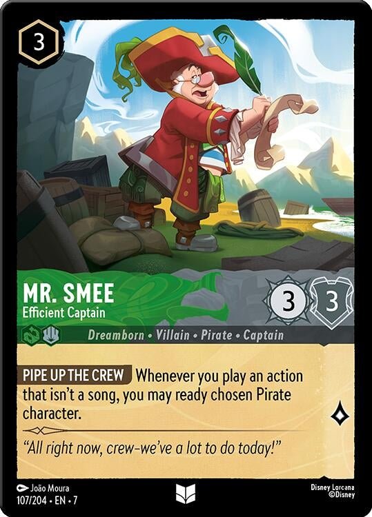 Disney Lorcana - Mr. Smee - Efficient Captain (107/204) (Archazia's Island)