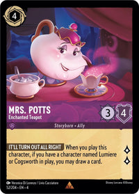Mrs. Potts - Enchanted Teapot (52/204) (Ursula's Return) by LAB7 Malta, Europe