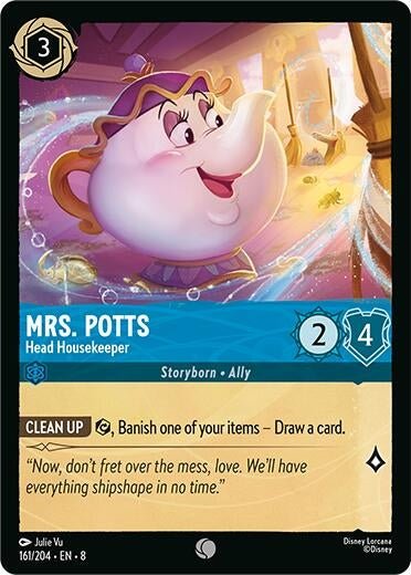Disney Lorcana - Mrs. Potts - Head Housekeeper (161/204) (Reign of Jafar)