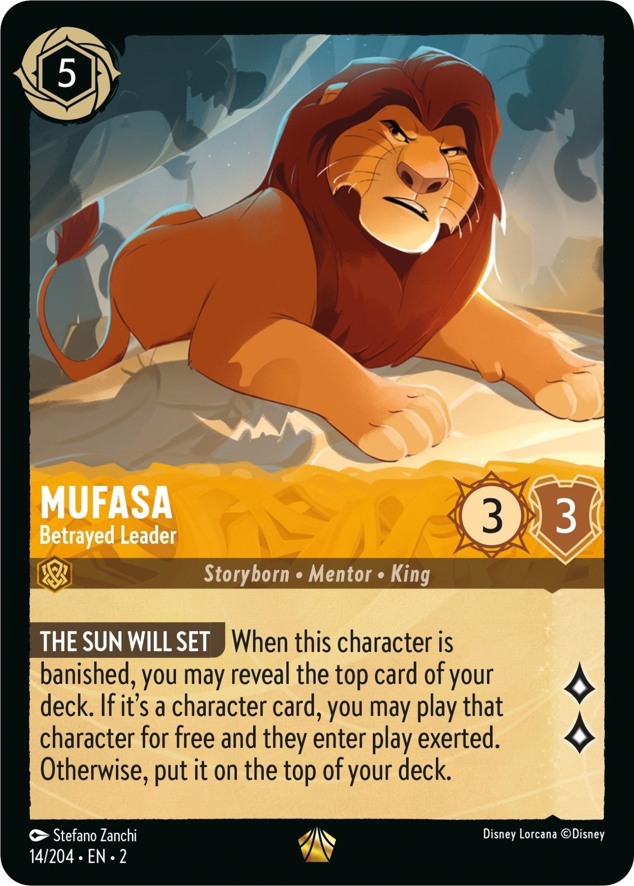 Mufasa - Betrayed Leader (14/204) (Rise of the Floodborn) by LAB7 Malta, Europe