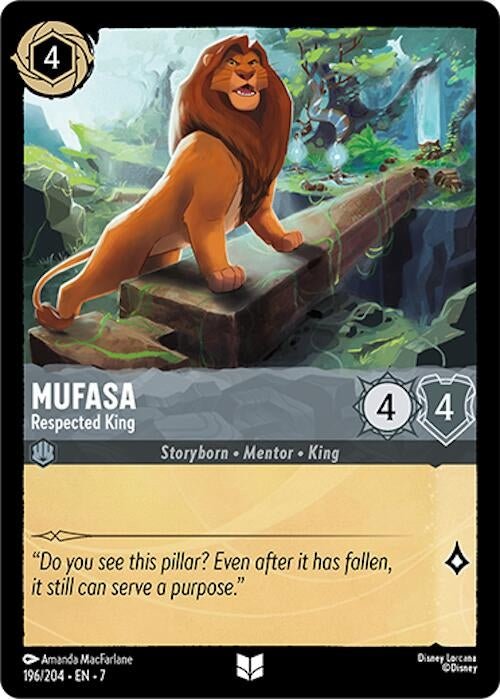 Disney Lorcana - Mufasa - Respected King (196/204) (Archazia's Island)