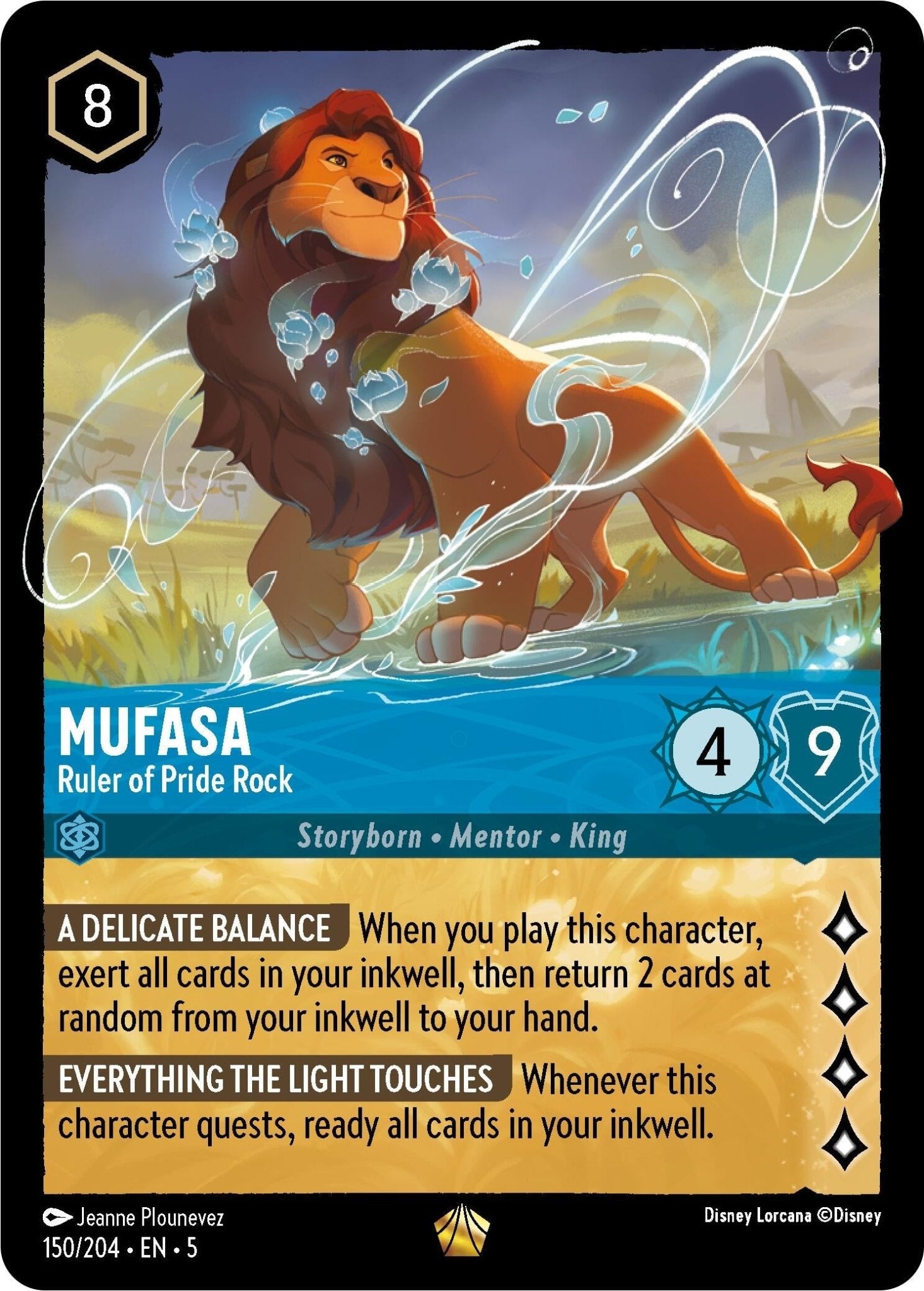 Disney Lorcana - Mufasa - Ruler of Pride Rock (150/204) (Shimmering Skies)