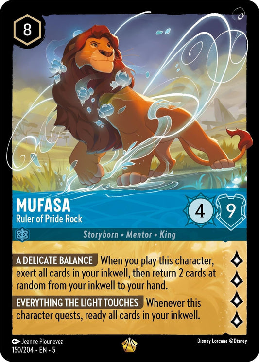 Disney Lorcana - Mufasa - Ruler of Pride Rock (150/204) (Shimmering Skies)