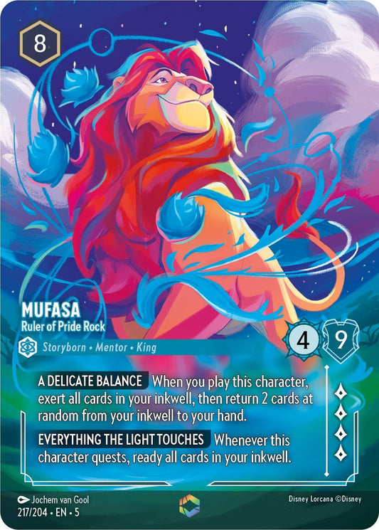 Disney Lorcana - Mufasa - Ruler of Pride Rock (Enchanted) (217/204) (Shimmering Skies)