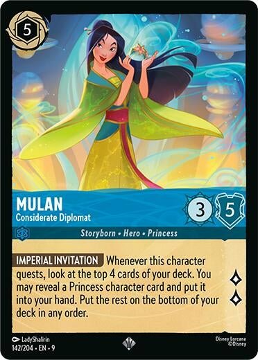 Disney Lorcana - Mulan - Considerate Diplomat (142/204) (Fabled)