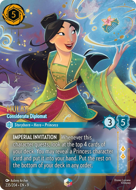 Disney Lorcana - Mulan - Considerate Diplomat (Enchanted) (235/204) (Fabled)