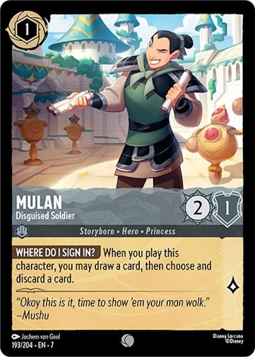 Disney Lorcana - Mulan - Disguised Soldier (193/204) (Archazia's Island)