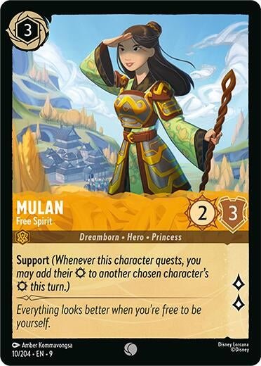 Disney Lorcana - Mulan - Free Spirit (10/204) (Fabled)