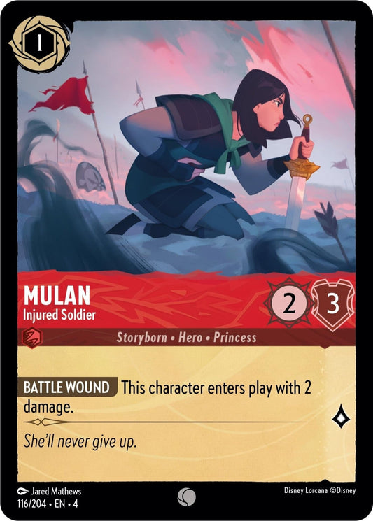 Disney Lorcana - Mulan - Injured Soldier (116/204) (Ursula's Return)