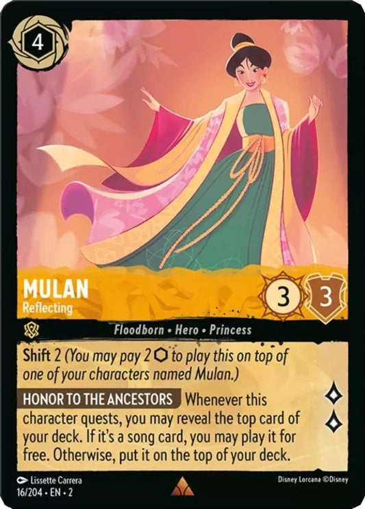 Disney Lorcana - Mulan - Reflecting (16/204) (Rise of the Floodborn)