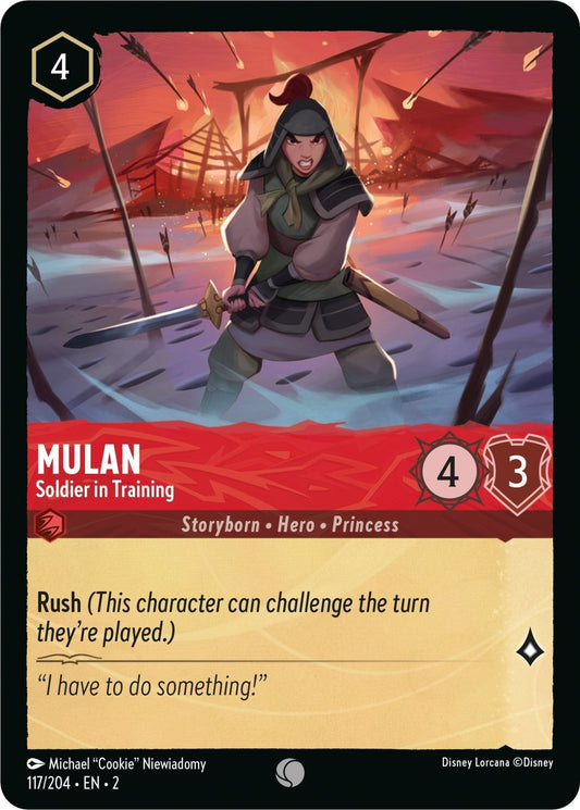 Disney Lorcana - Mulan - Soldier in Training (117/204) (Rise of the Floodborn)