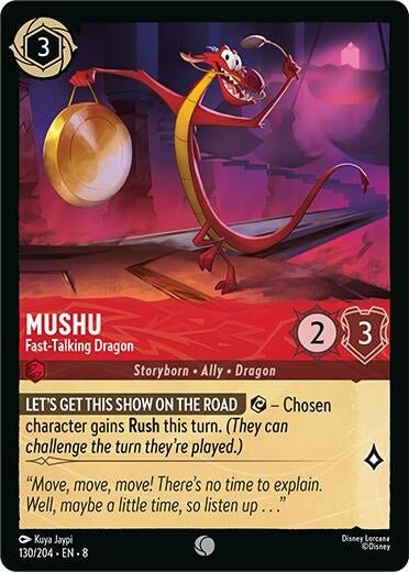 Disney Lorcana - Mushu - Fast - Talking Dragon (130/204) (Reign of Jafar)