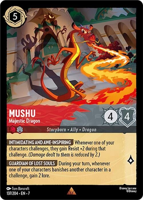 Disney Lorcana - Mushu - Majestic Dragon (137/204) (Archazia's Island)