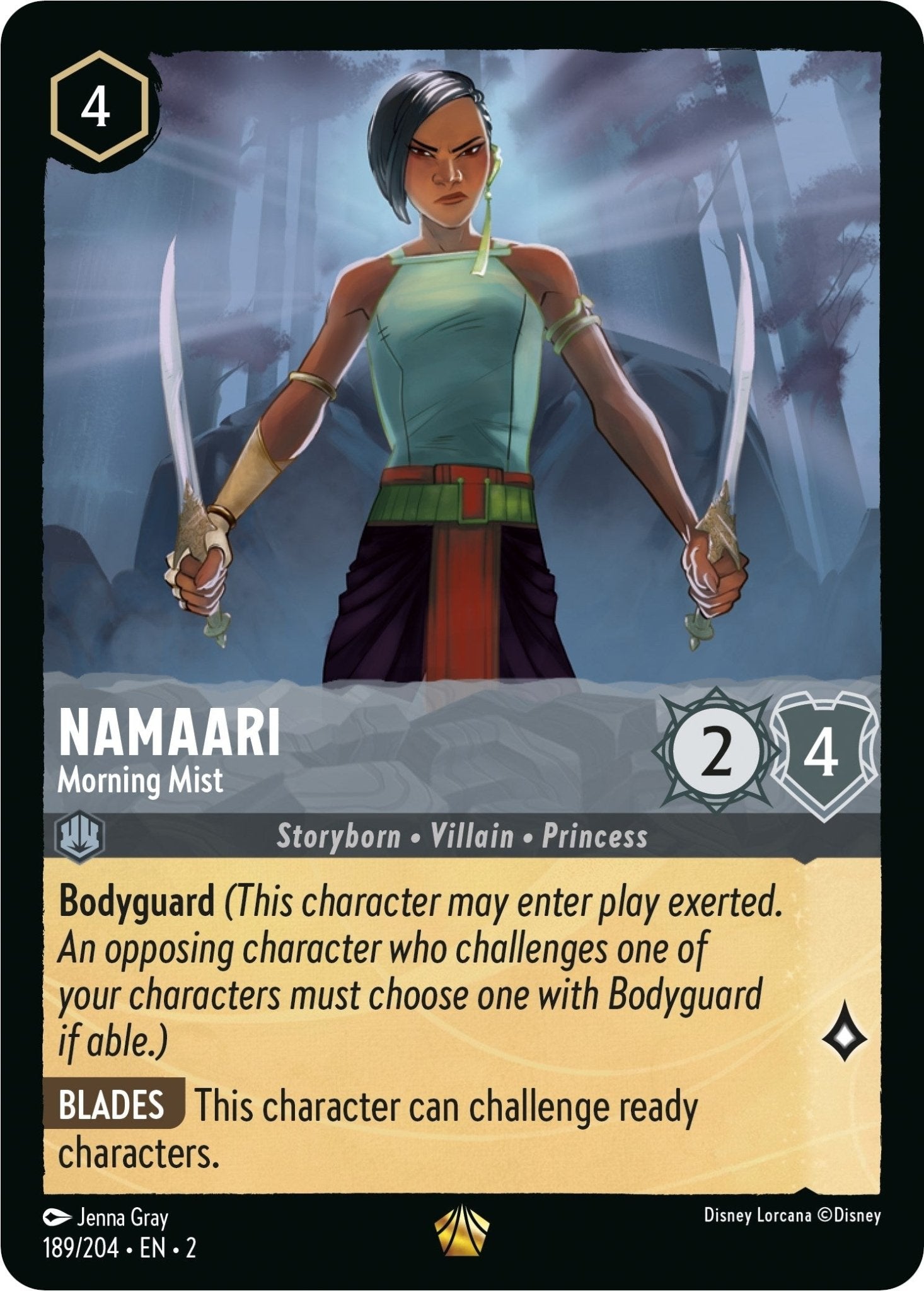 Disney Lorcana - Namaari - Morning Mist (189/204) (Rise of the Floodborn)