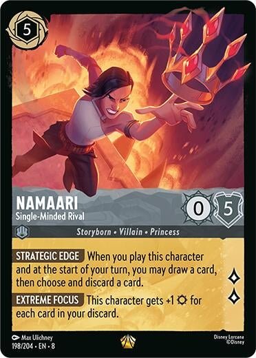 Disney Lorcana - Namaari - Single - Minded Rival (198/204) (Reign of Jafar)
