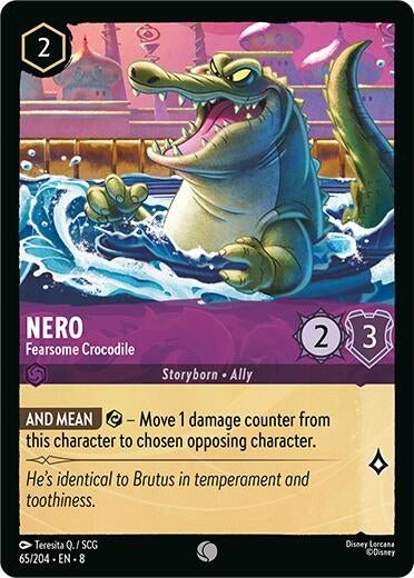 Disney Lorcana - Nero - Fearsome Crocodile (65/204) (Reign of Jafar)