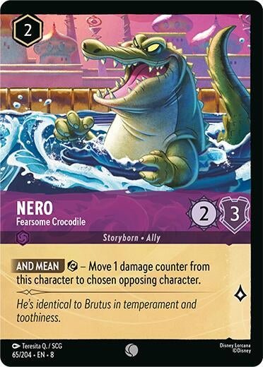 Disney Lorcana - Nero - Fearsome Crocodile (Foil) (65/204) (Reign of Jafar)