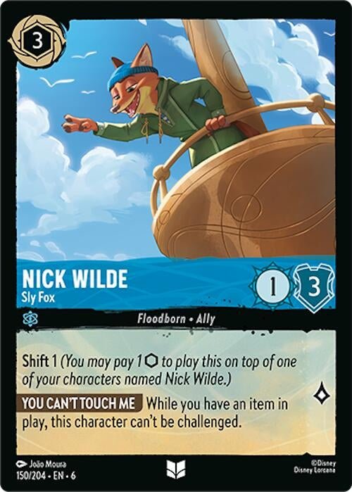 Disney Lorcana - Nick Wilde - Sly Fox (150/204) (Azurite Sea)