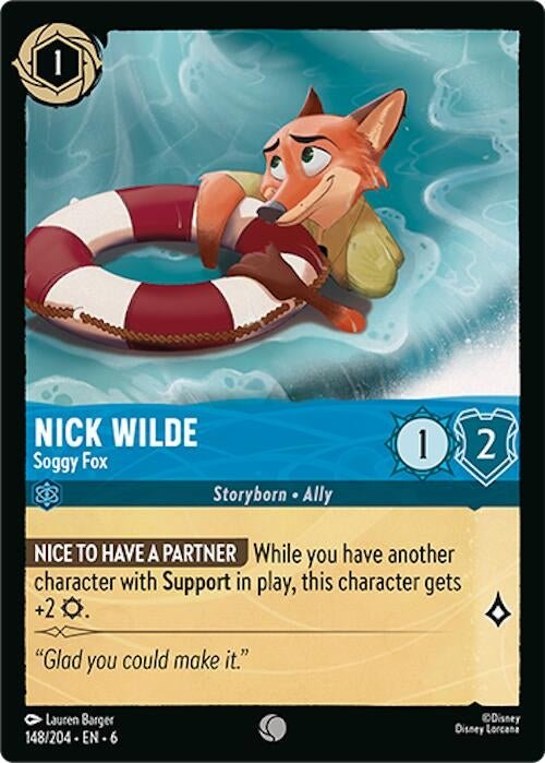 Disney Lorcana - Nick Wilde - Soggy Fox (148/204) (Azurite Sea)