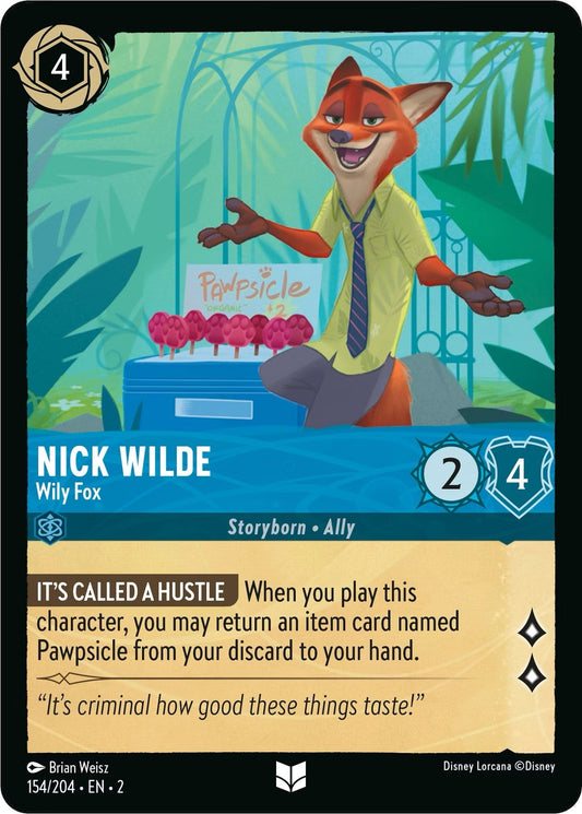 Disney Lorcana - Nick Wilde - Wily Fox (154/204) (Rise of the Floodborn)