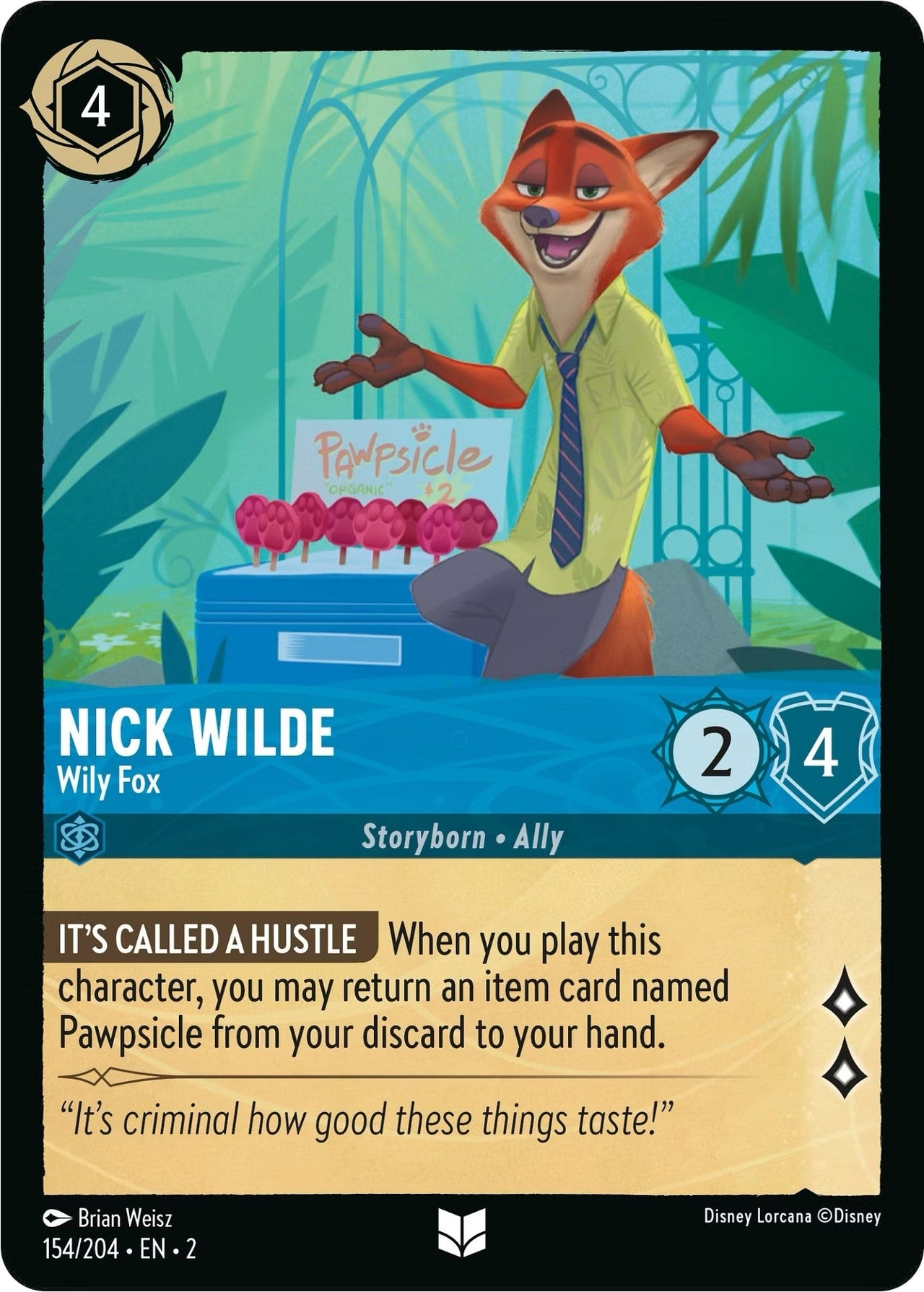 Nick Wilde - Wily Fox (154/204) (Rise of the Floodborn) by LAB7 Malta, Europe