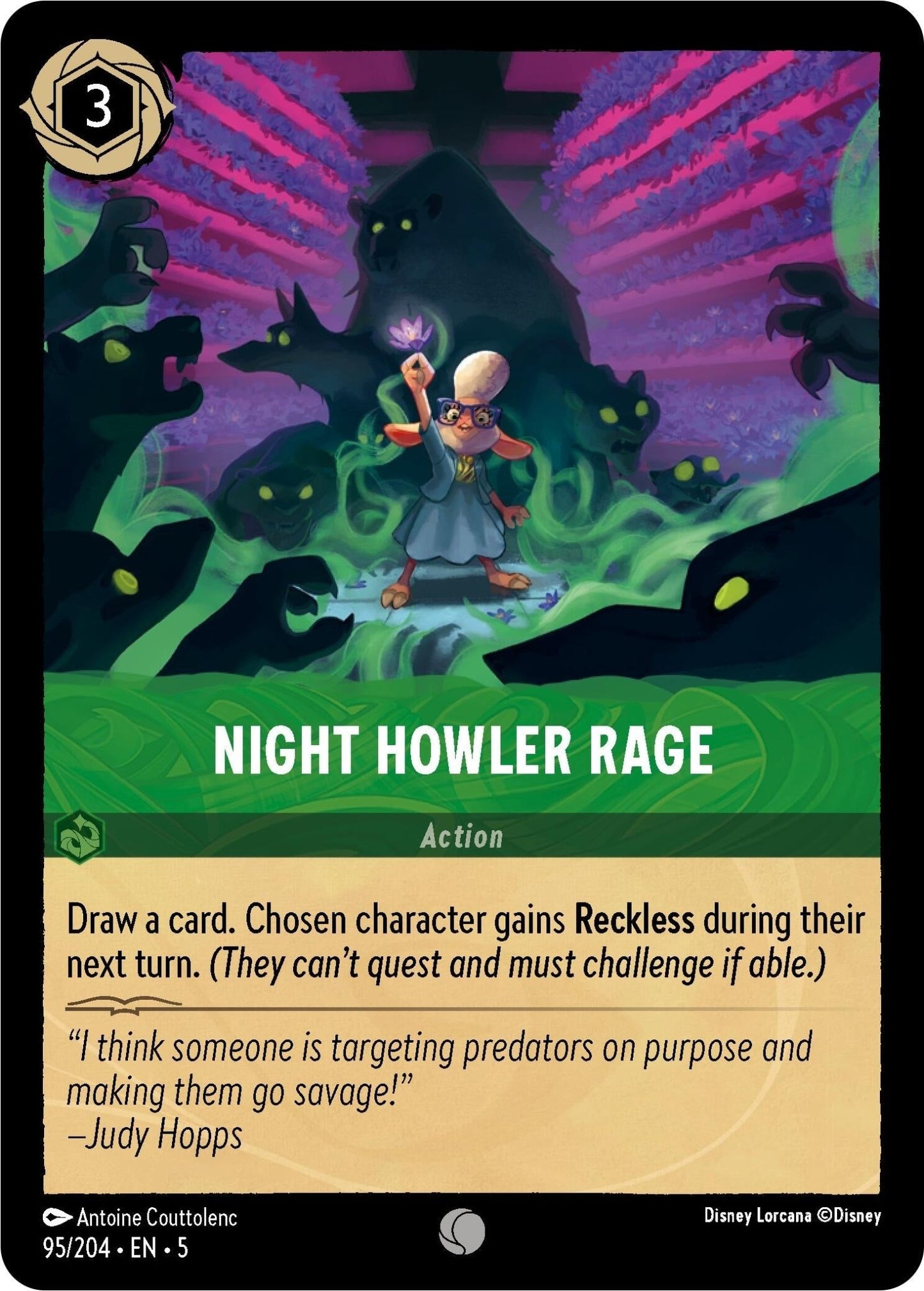 Disney Lorcana - Night Howler Rage (95/204) (Shimmering Skies)