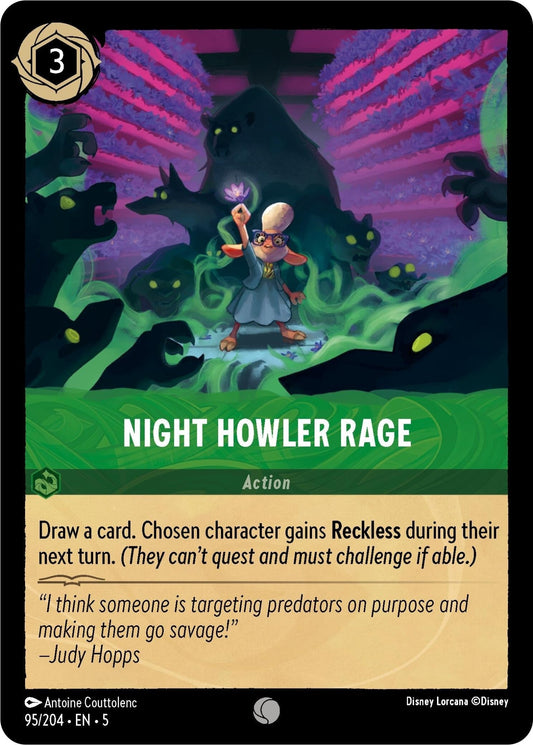 Disney Lorcana - Night Howler Rage (95/204) (Shimmering Skies)