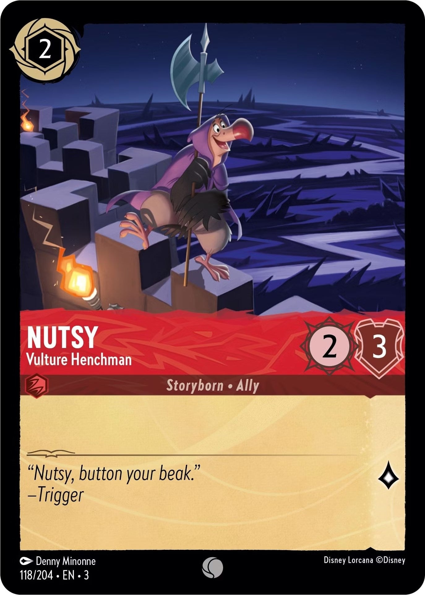 Disney Lorcana - Nutsy - Vulture Henchman (118/204) (Into the Inklands)