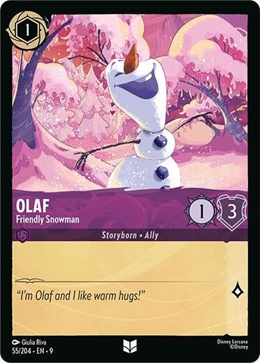 Disney Lorcana - Olaf - Friendly Snowman (55/204) (Fabled)